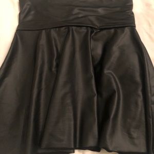 Black pleather tween skirt